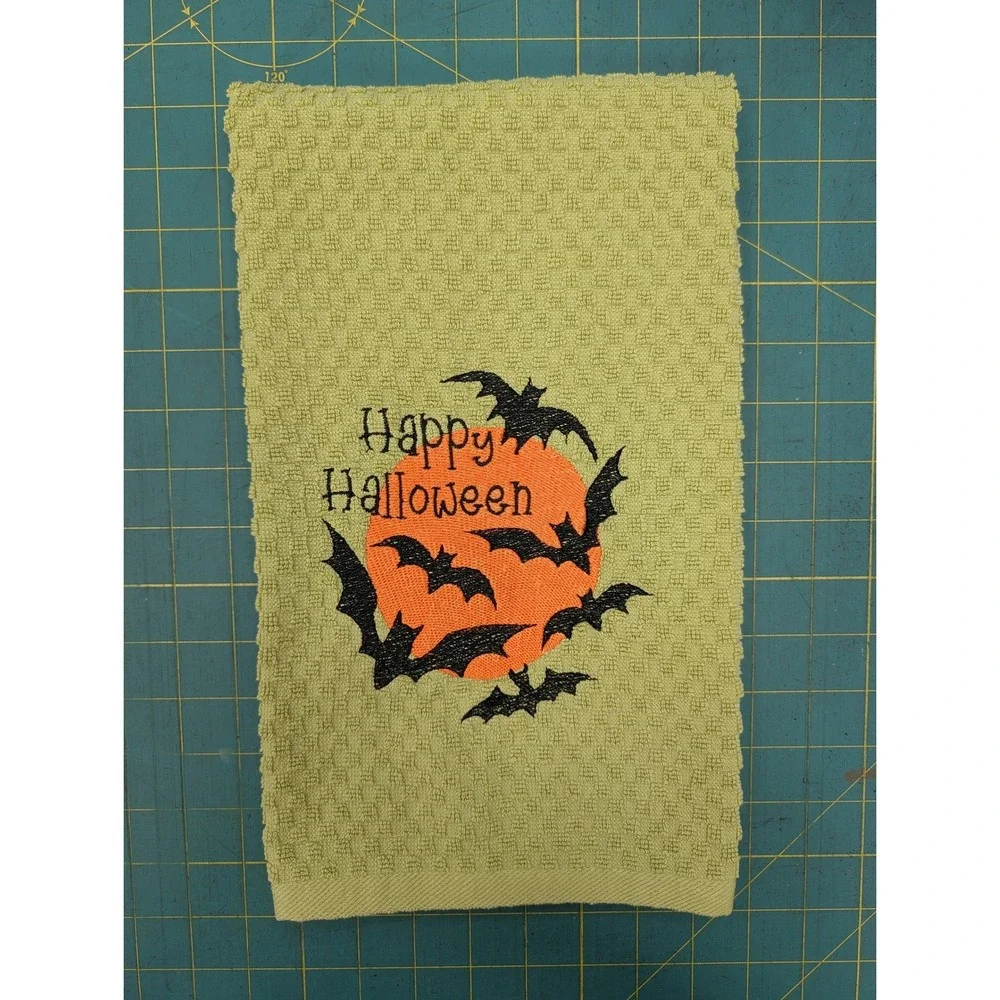 Happy Halloween Kitchen Bath Bar Tea Hand Towel, Great Gift!